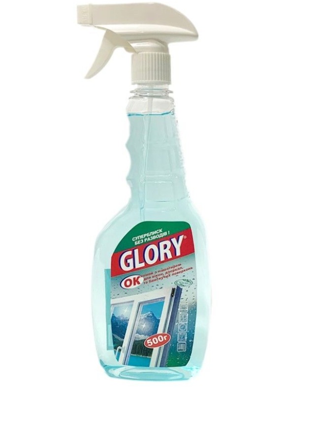 Засіб для миття скла та дзеркал з розпилювачем Glory 0.5 л